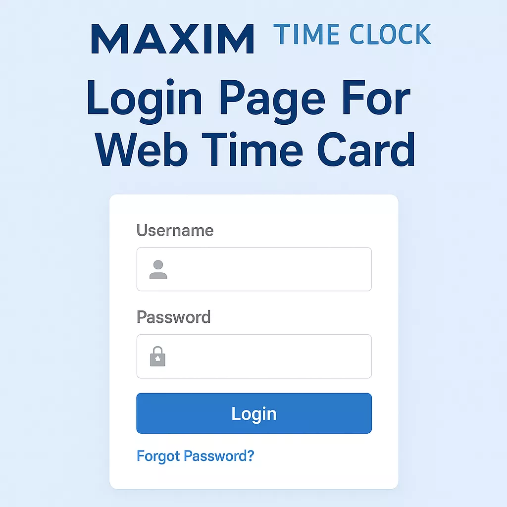 Maxim Time Clock – Login Page For Web Time Card