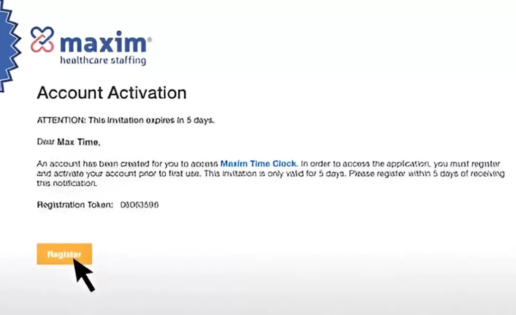 How to Register for Maxim Time Clock